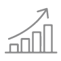 Growth chart icon representing cumulative outperformance