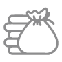 Money bag icon representing cumulative return